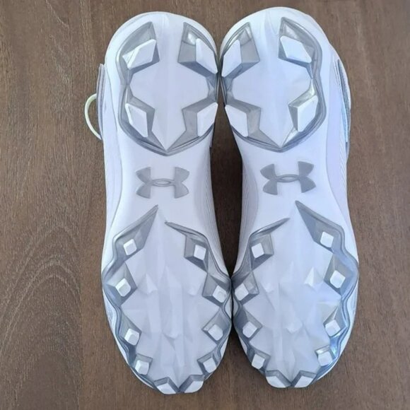 Under Armour Highlight Hammer MC Football Cleats-Color: White/Silver -Size: 11.5 - Picture 8 of 9